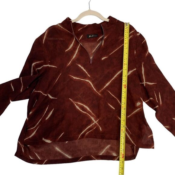 Burnt Umber Patterned Blouse - Picture 7 of 9